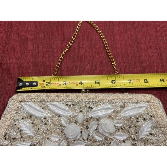 VTG 50s CARON OF HOUSTON TEXAS Hand Crafted Needlepoint Purse 11x5 - Picture 8 of 15